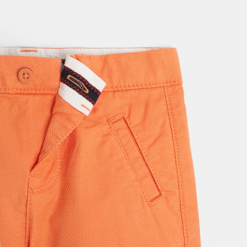 Bermuda toile fantaisie et ceinture orange bébé garçon Orange
