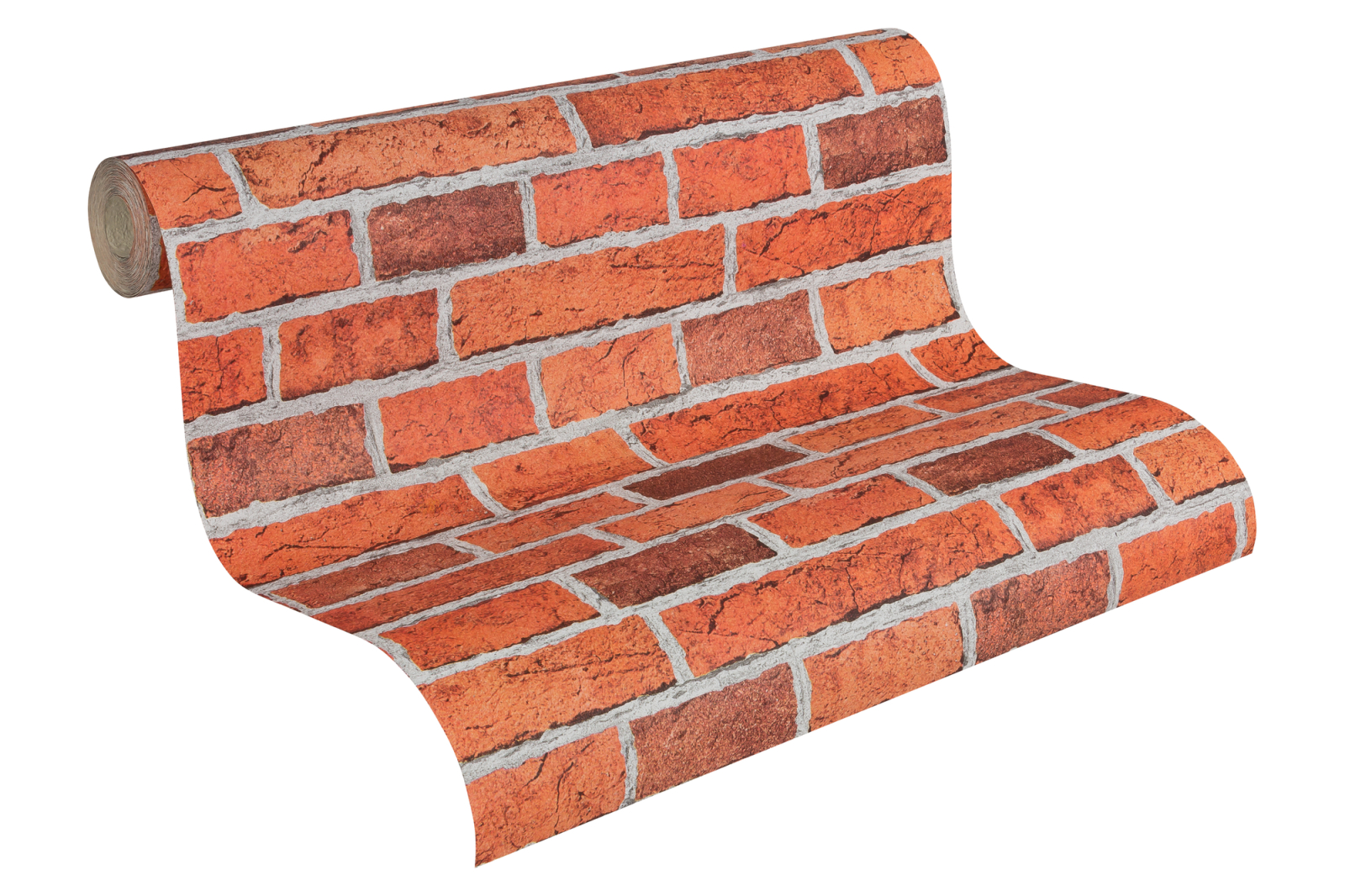 Papiertapete DEKORA NATUR 6 - Mauer - rot-grau - 10 Meter