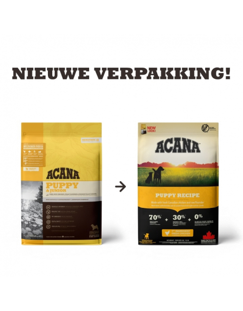 Acana Heritage Puppy & Junior Kip&Kalkoen - Hondenvoer
