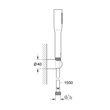 Grohe doucheset Quickfix Vitalio Get 1 stand chroom