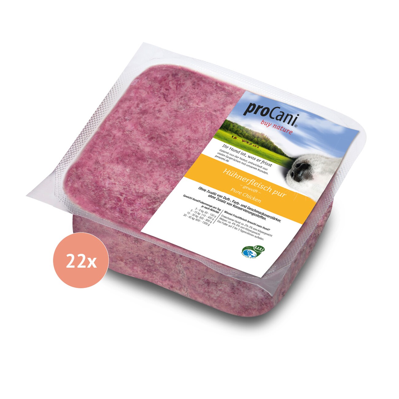 ProCani Hühnerfleisch - buy nature 22x500 g