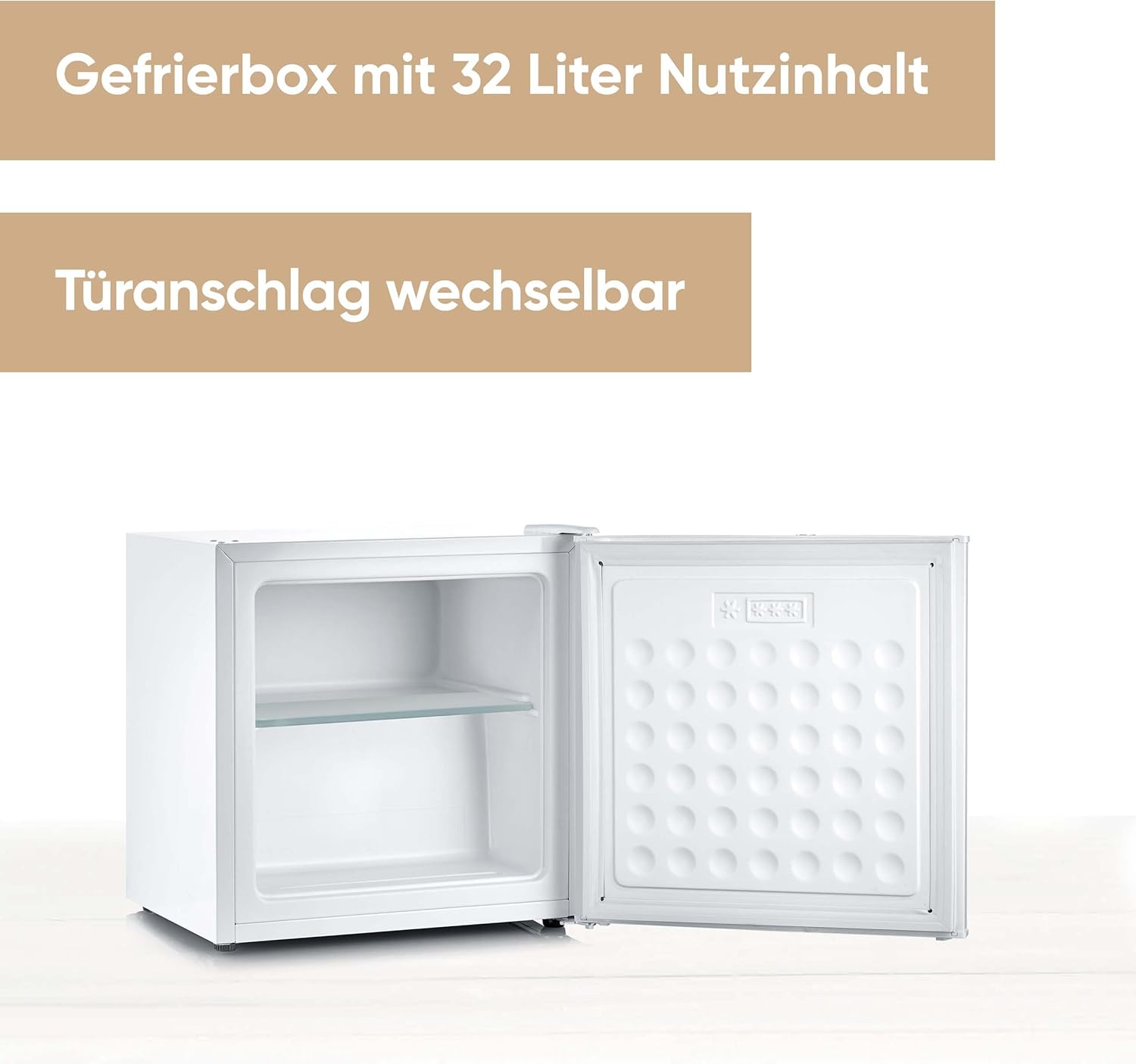 SEVERIN Mini Gefrierschrank, Gefrierbox Mit Gefrierfach Bis -18°C, Tiefkühltruhe Mit Glasablage, Tischgefrierschrank Für Kleine Haushalte, 32 L Nutzinhalt, Weiß, GB 8886