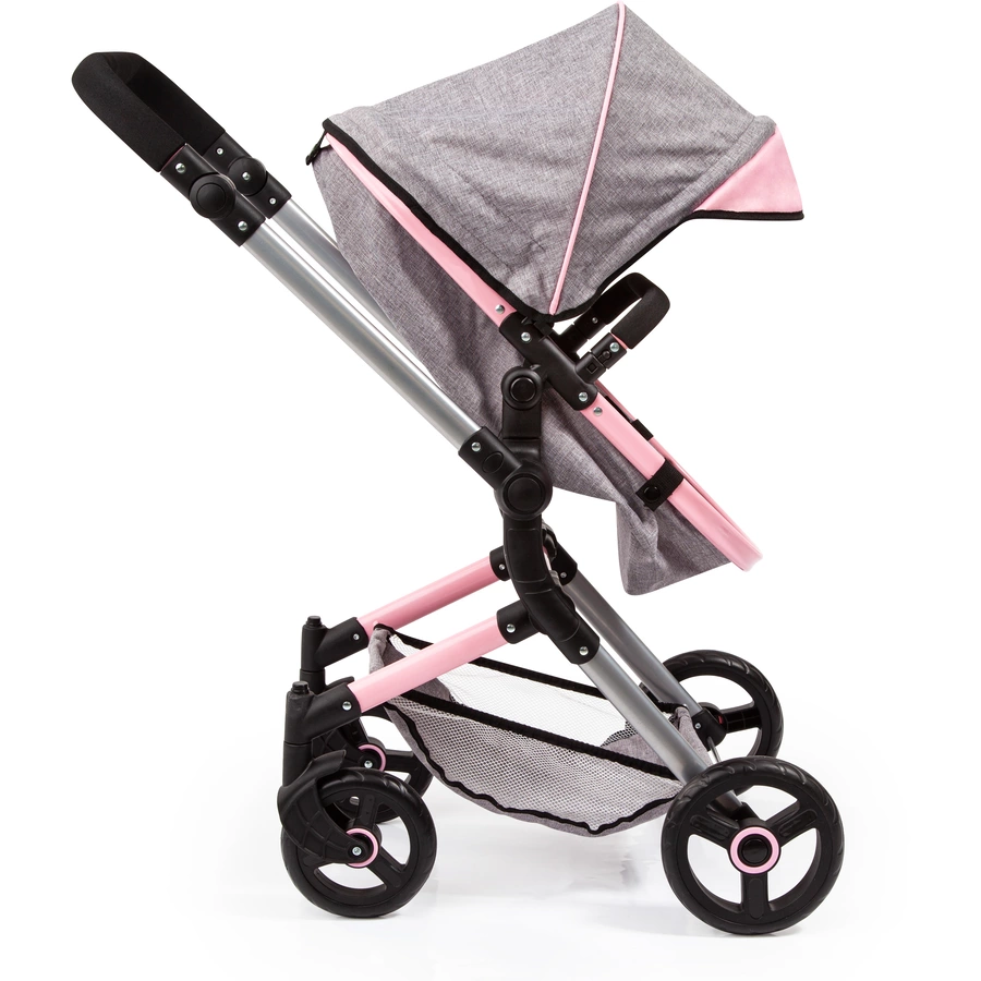 bayer Design Kombi-Puppenwagen Neo Vario graurosa, mit Schmetterling