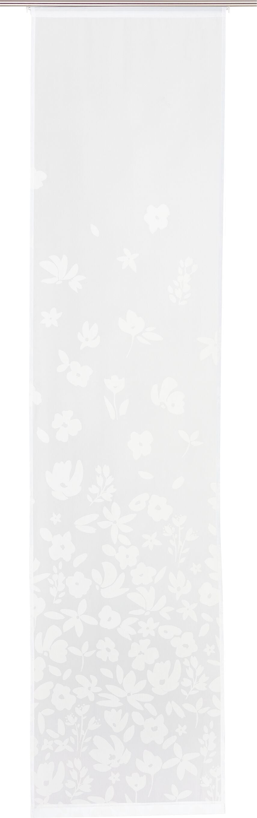 FLORES Flächenvorhang - Weiss / B: 60.0 cm x H: 245.0 cm