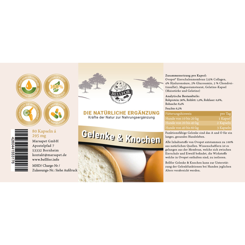 Articulations et os avec ovopet - gelenke & knochen - 80 capsules