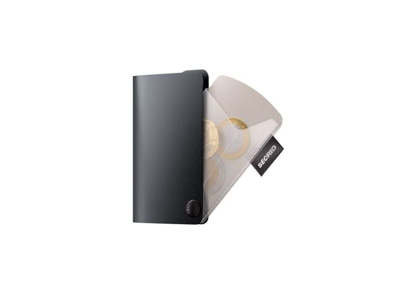 SECRID Portemonnaie Coinpocket Transparent Noten- und Karten-Portemonnaie mit RFID-Schutz