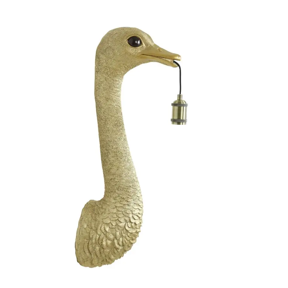 Wandlamp Ostrich - Goud - 25x19x72cm