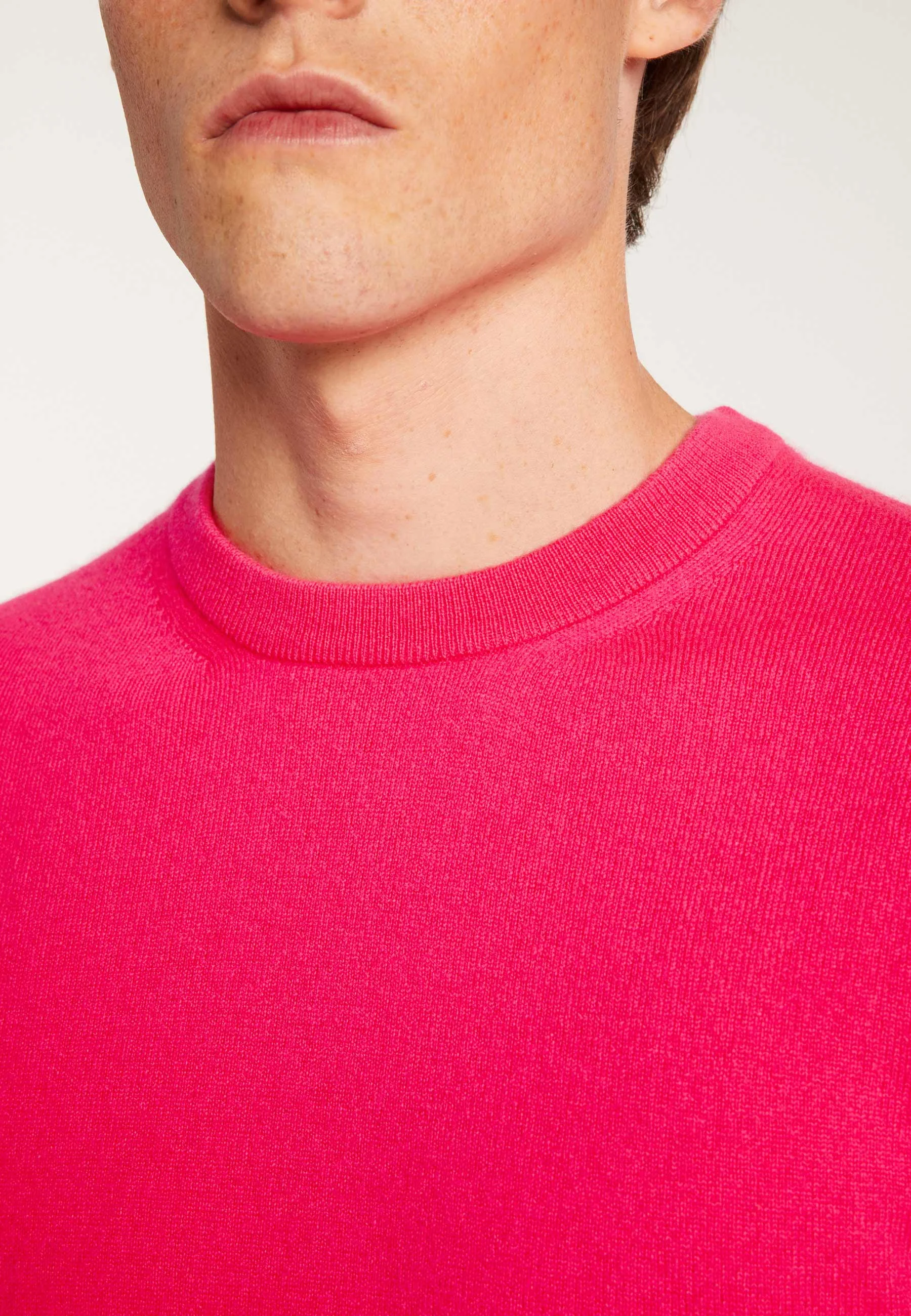 EVAINAH24 - Pull col rond en cachemire | Rose