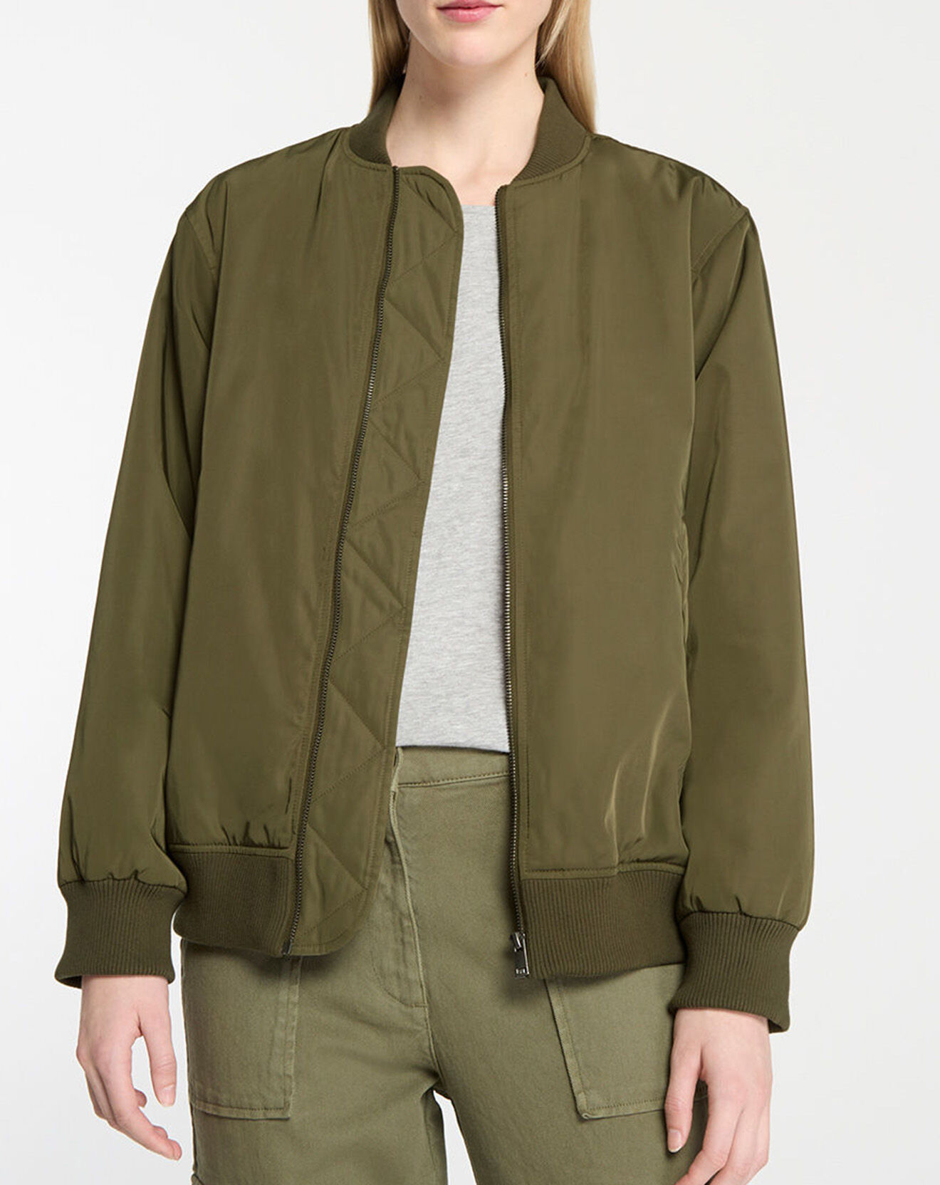 Galeries Lafayette Blouson bombers Ridley vert kaki