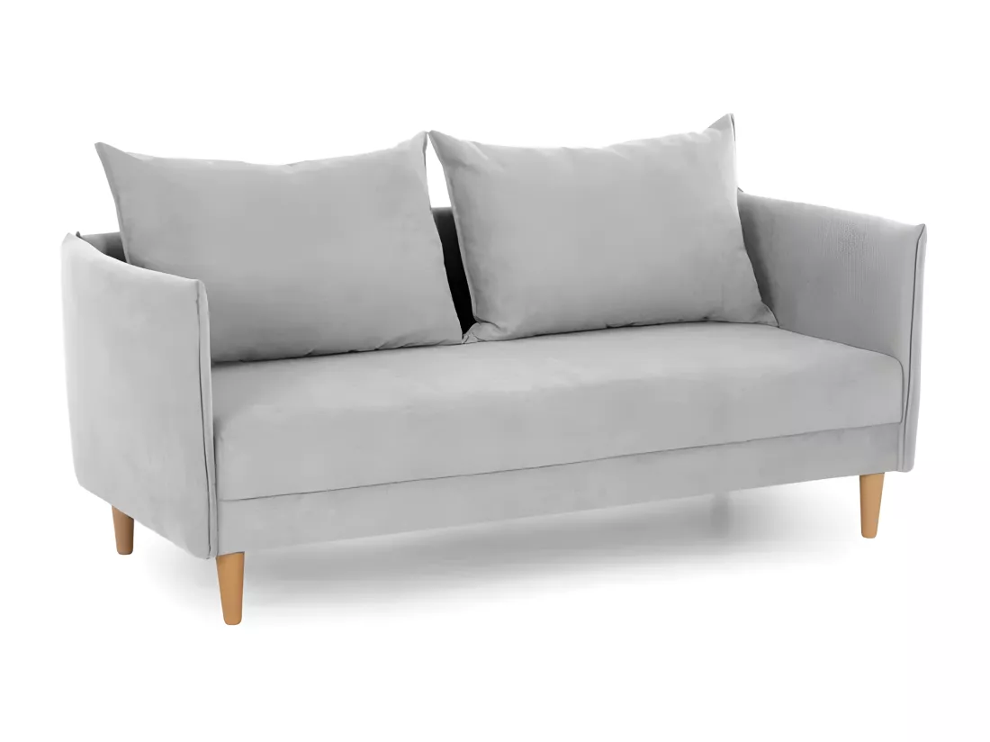 Canapé 3 places en polyester gris clair