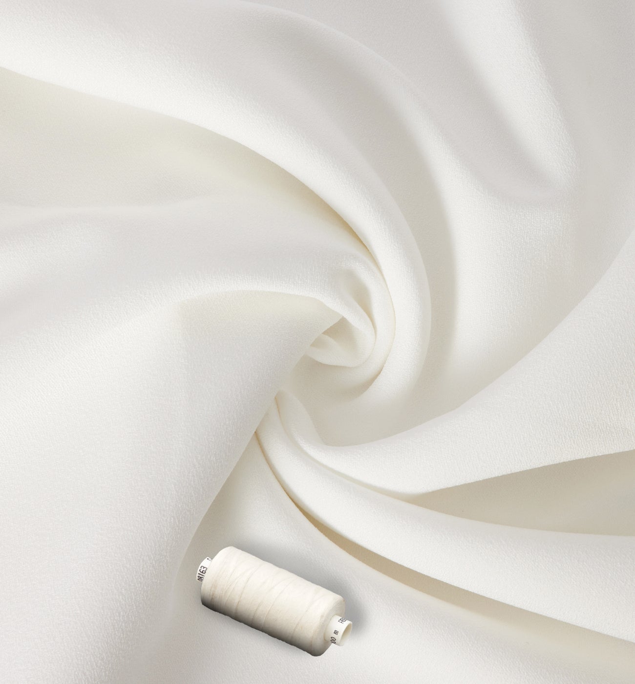 Coupon de 3 m crêpe de satin - Ecru