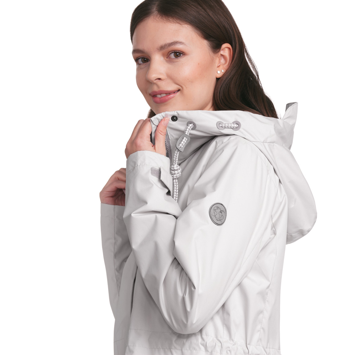 Gina Damen Parka in Unifarben beige