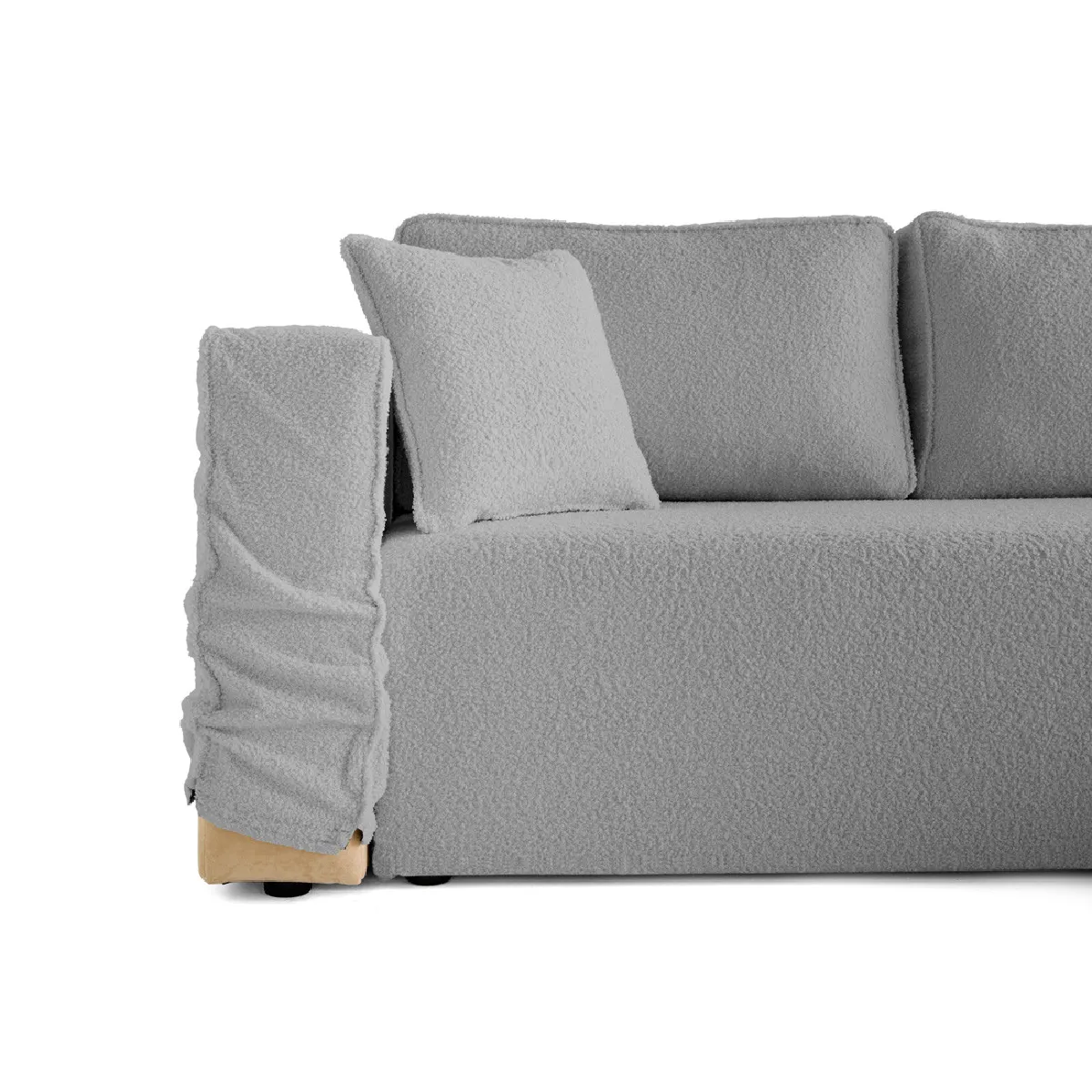 Bestmobilier Housse Topaze - Gris clair