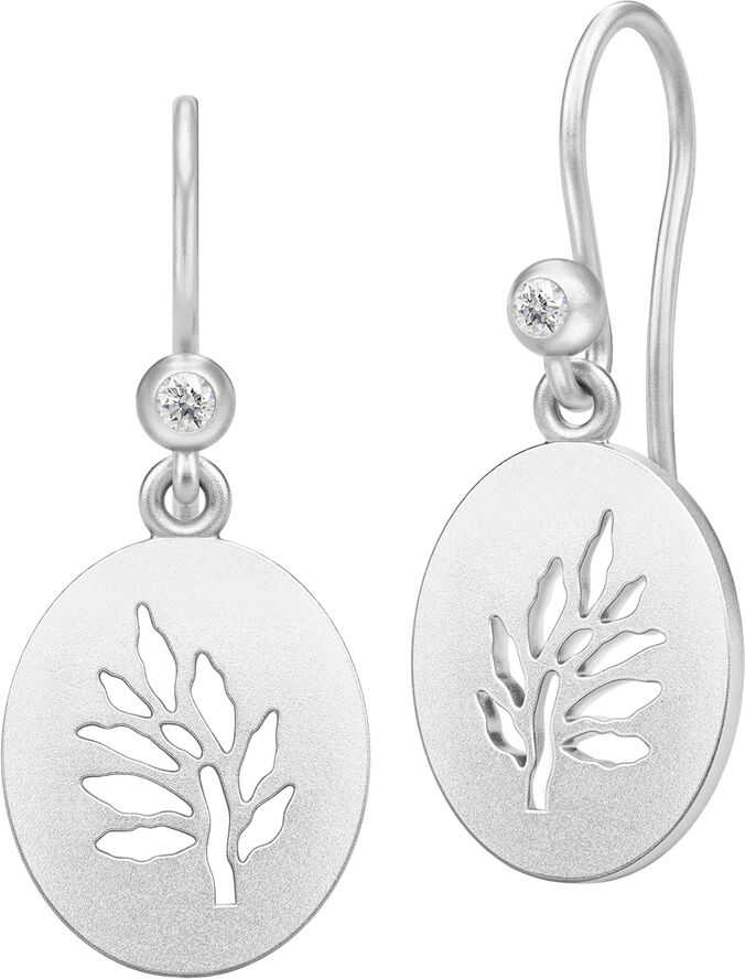 Julie Sandlau Tree of Life Signet Earrings Sølv