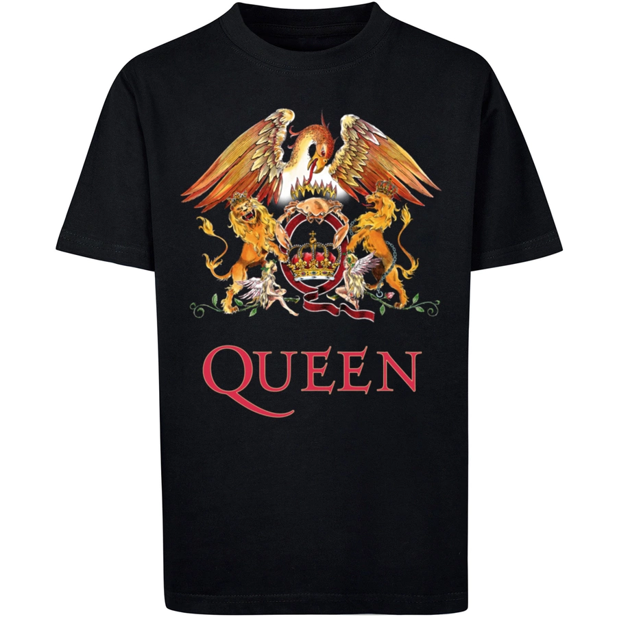 F4NT4STIC T-Shirt Queen Rockband Classic Crest Black schwarz