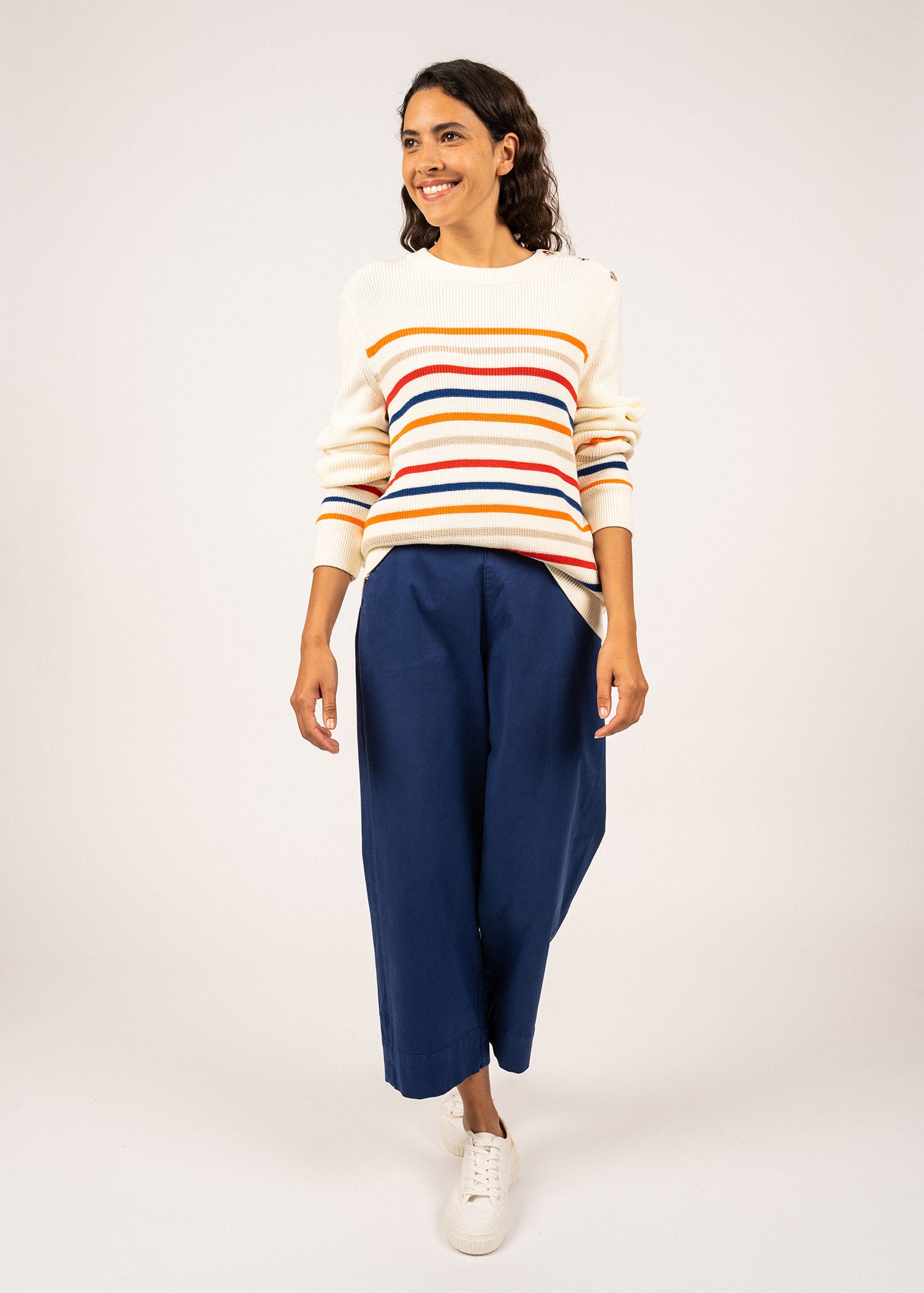Pull en coton esprit marin Locmaria