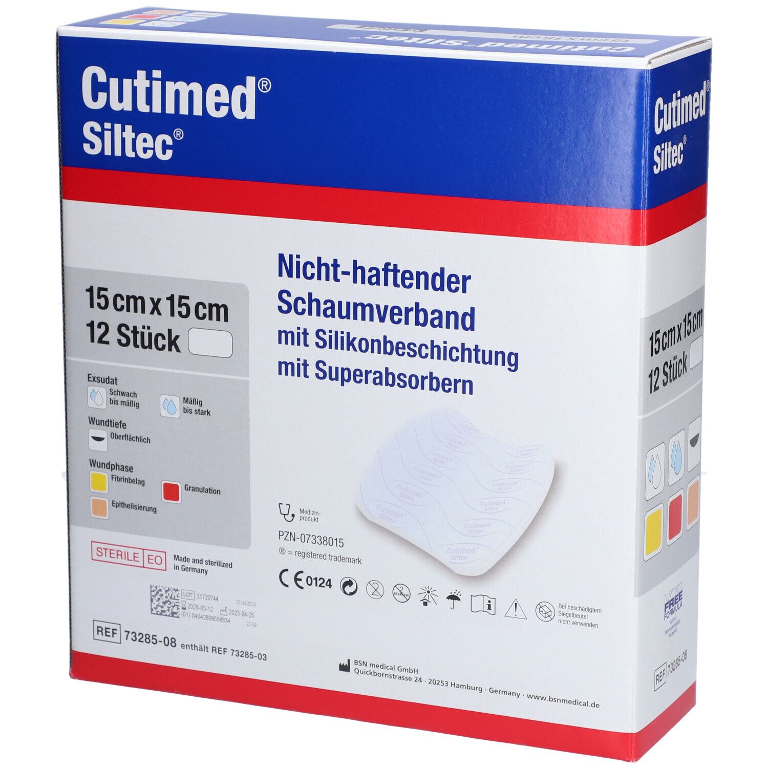 Cutimed® Siltec®, 15 cm x 15 cm
