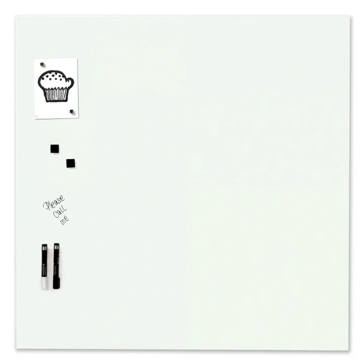 Magnetisk glastavle NAGA 100x100 cm hvid