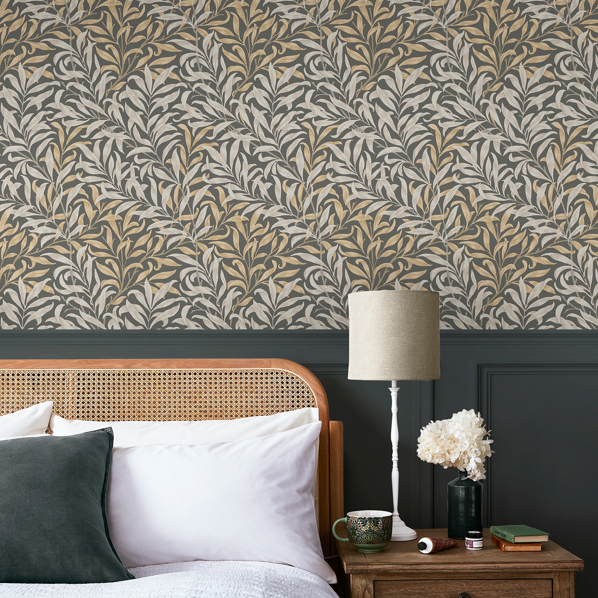 William Morris at Home Vliesbehang Willow Bough Charcoal - 10mx52cm