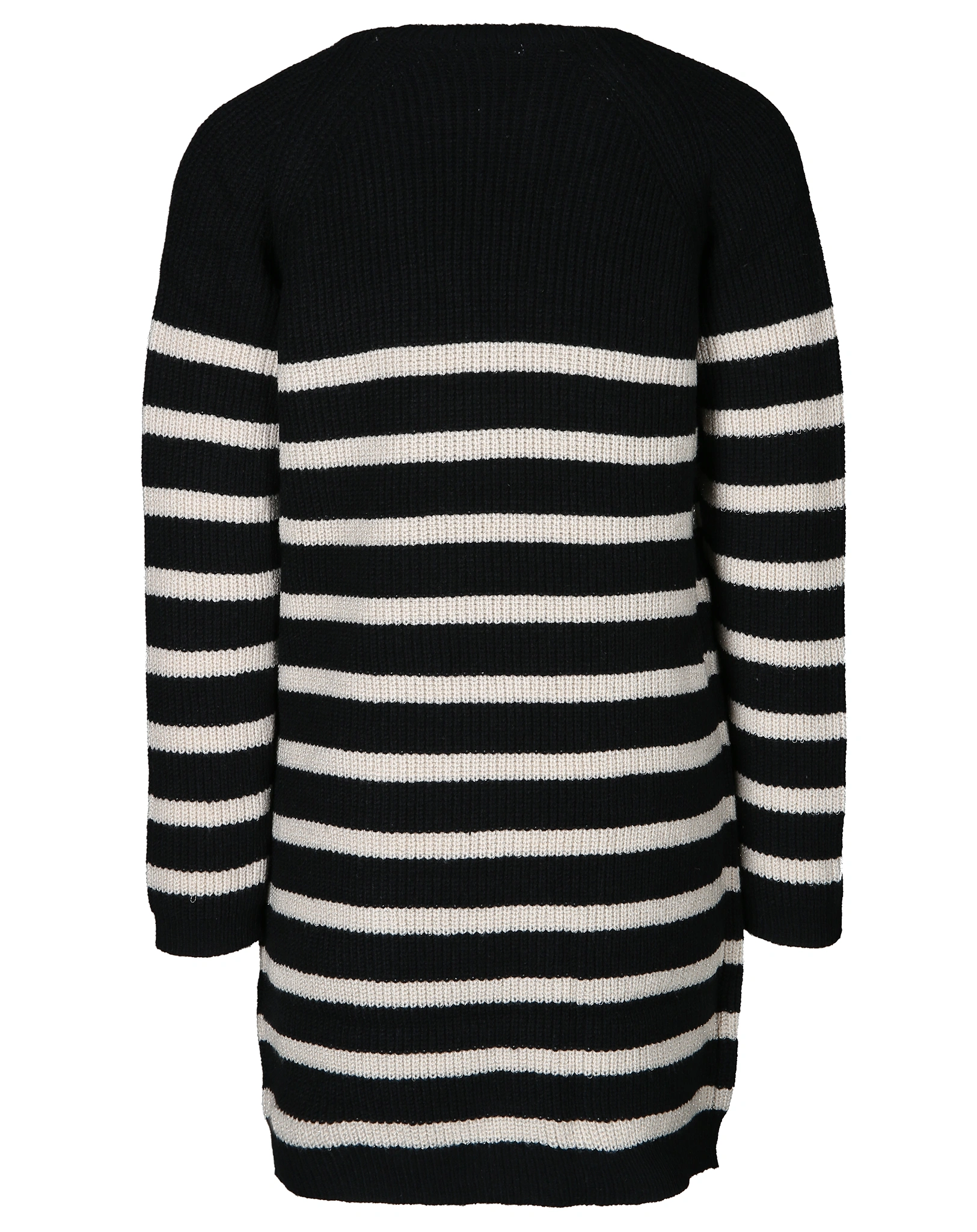 Strick-Kleid STRIPES in schwarz/weiß