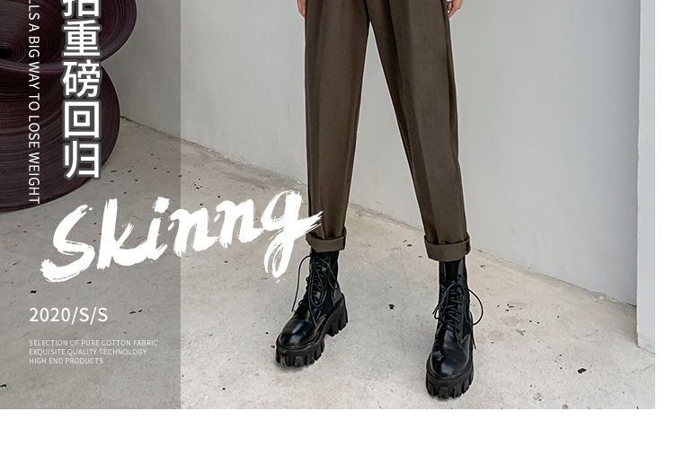 Indiclofie - Hoge taille taps toelopende pantalon