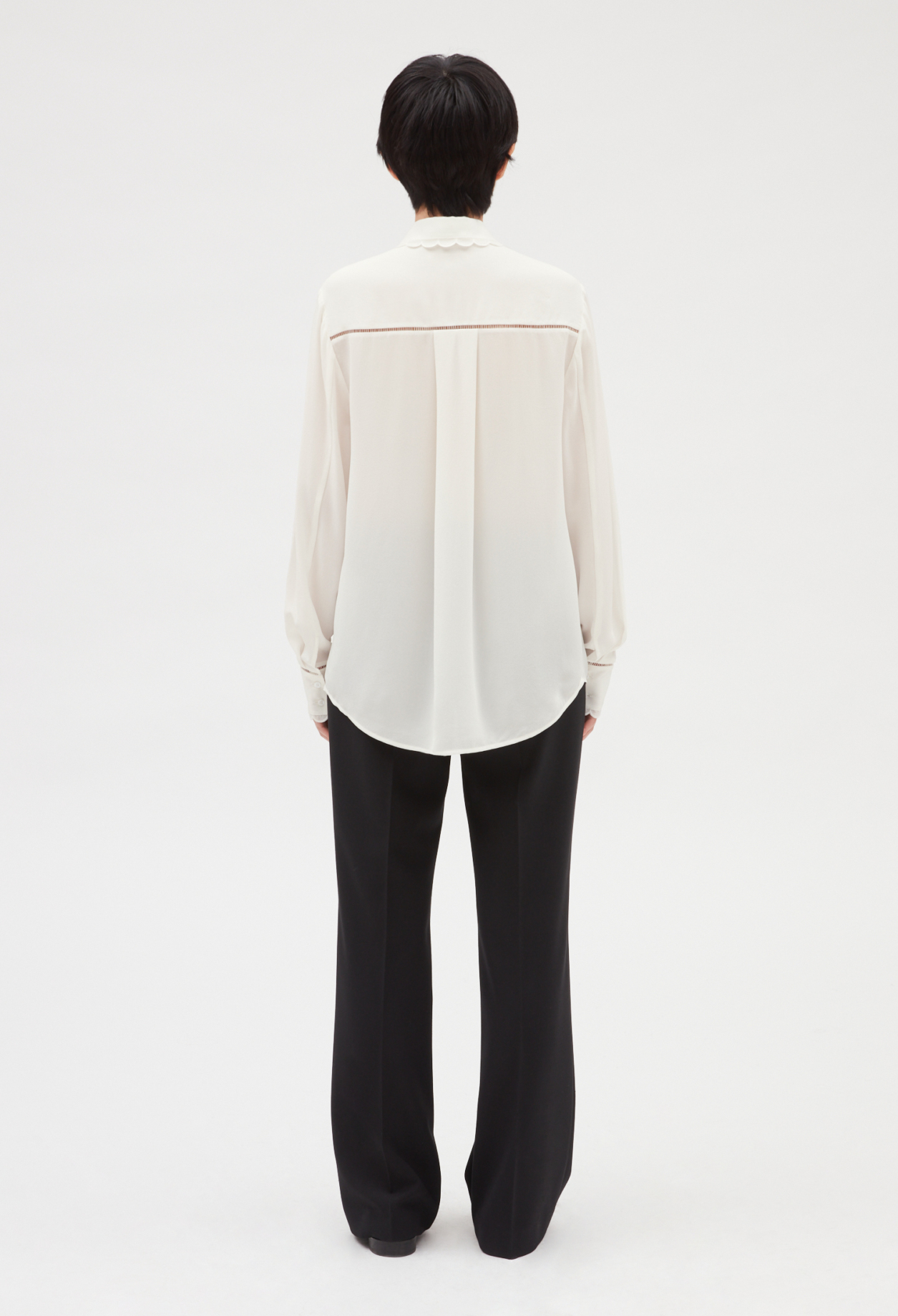 Chemise soie ecrue