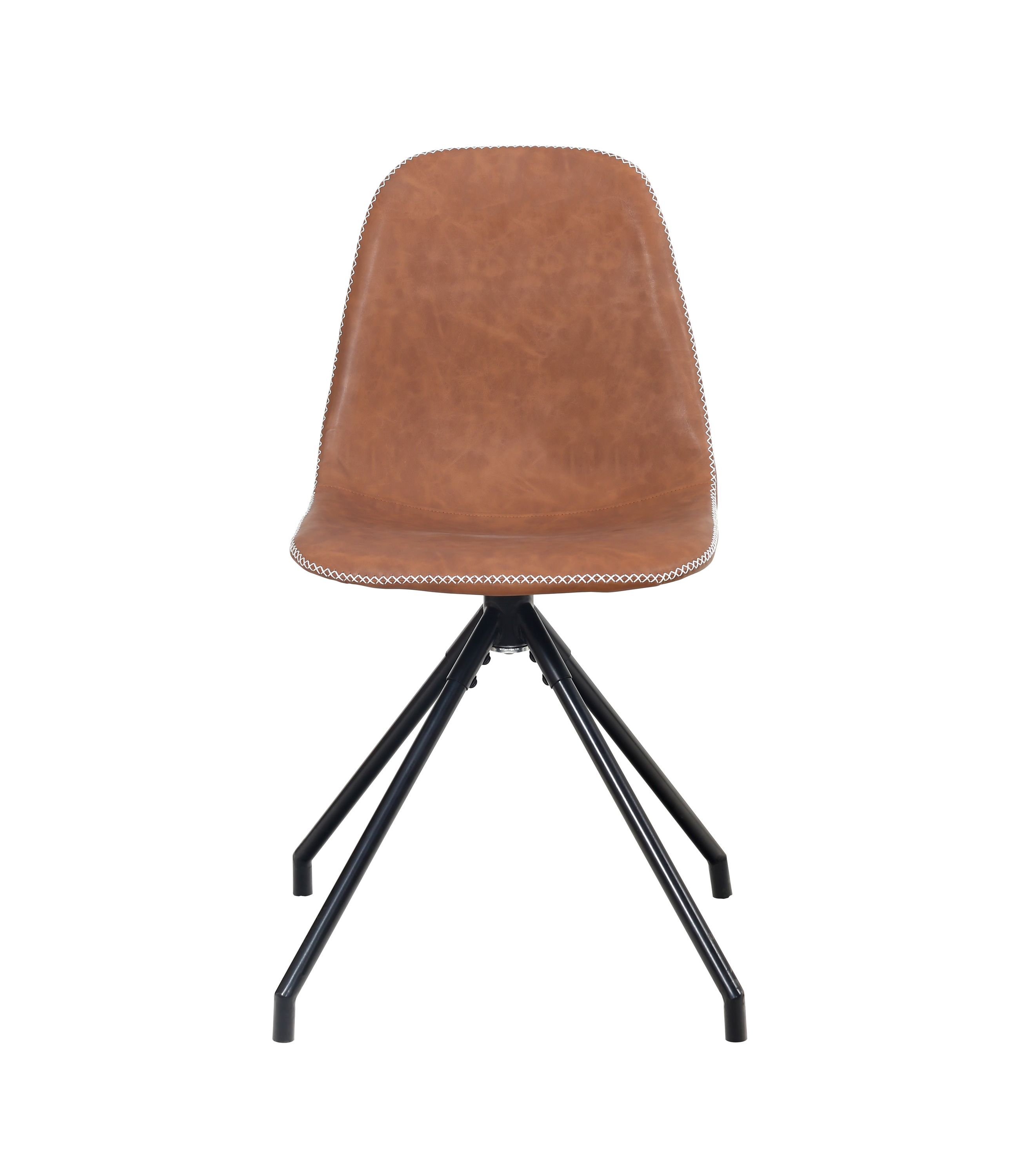 Esszimmerstuhl Leder DEVIN 2er Set braun