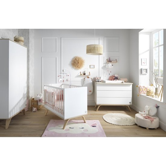 Serena armoire 2 portes   Blanc        de               Sauthon Baby's Sweet Home