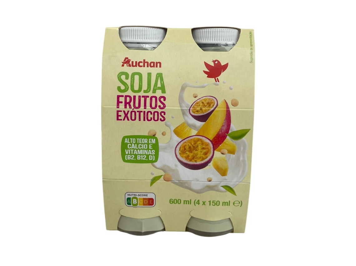 SOJAGURTE LÍQUIDO AUCHAN FRUTOS EXÓTICOS 4X150 ML
