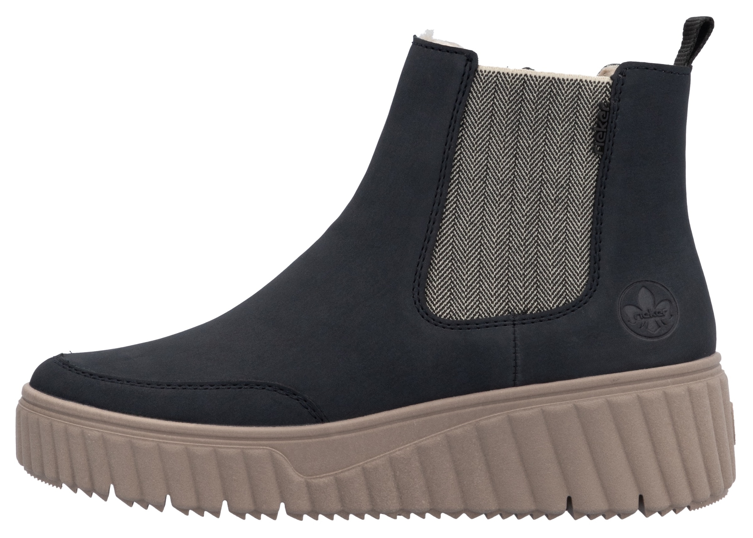 Rieker Chelseaboots  , Schlupfboots, Keilstiefelette mit Anziehlasche
