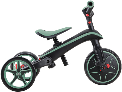 Globber Trehjulssykkel Explorer Sammenleggbar 4-in-1, Olivengrønn
