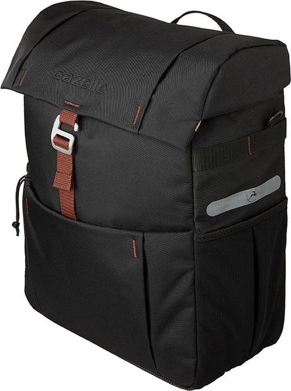Gazelle - Fietstas - Zwart/Bruin - 18,5 Liter - 31 x 40 x 15 cm