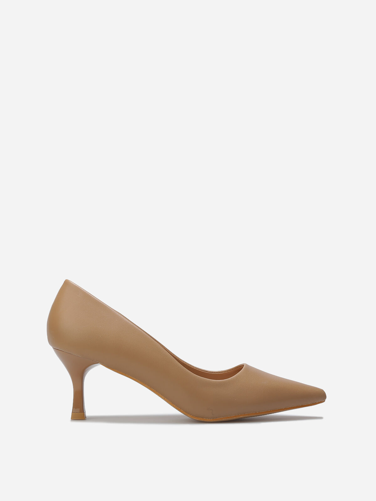 Escarpins pointus en simili- Taupe