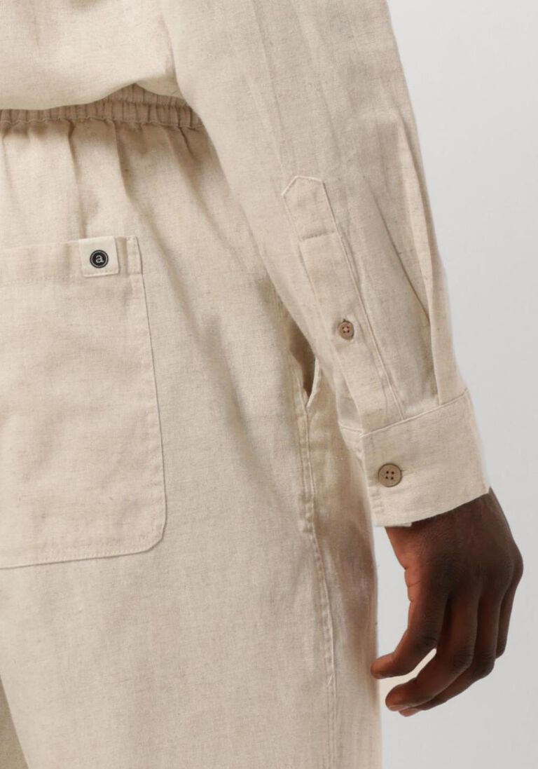 ANERKJENDT beige anerkjendt korte broek akjames linen elast