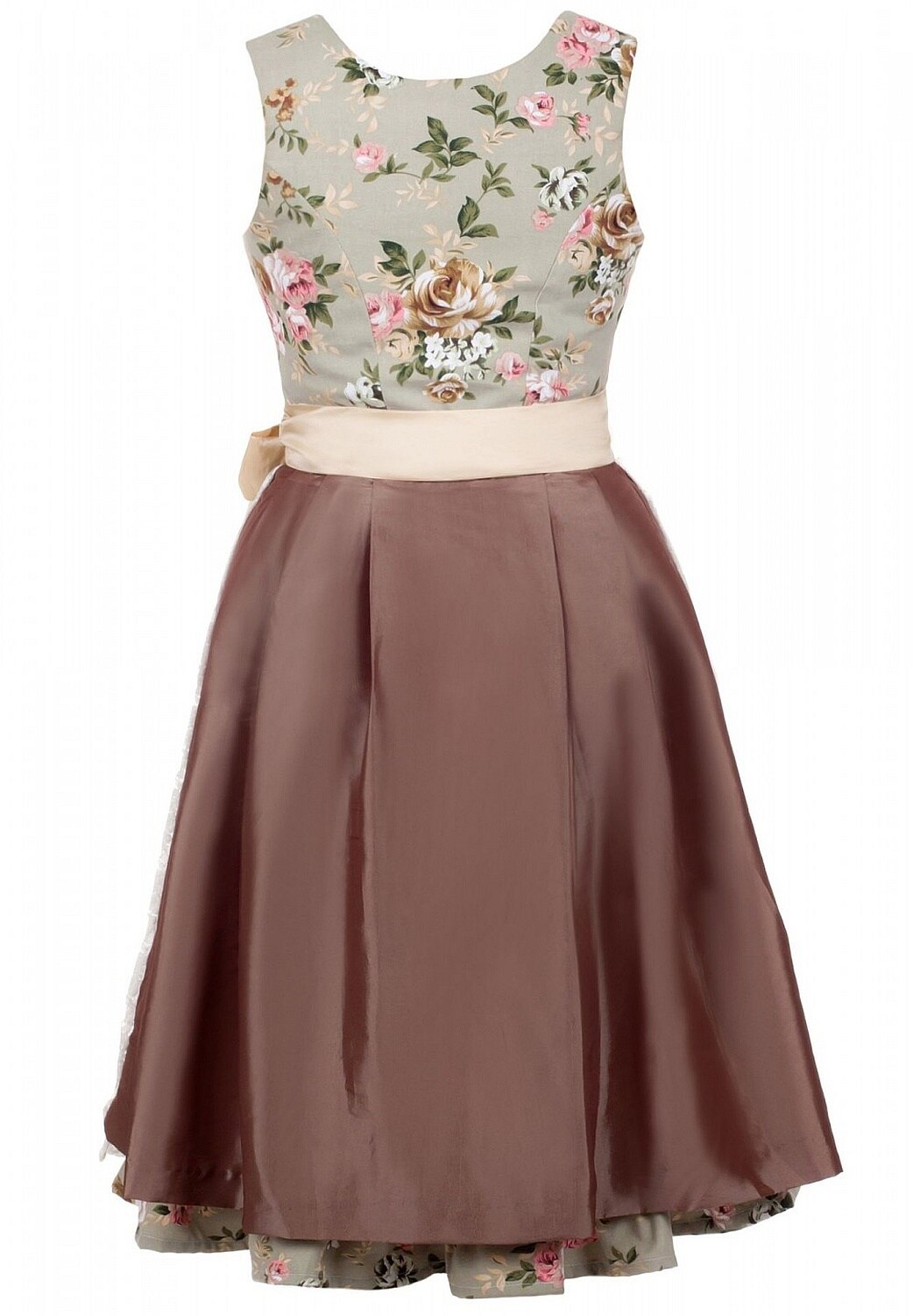 Midi Dirndl 2-teilig Blumen exclusive