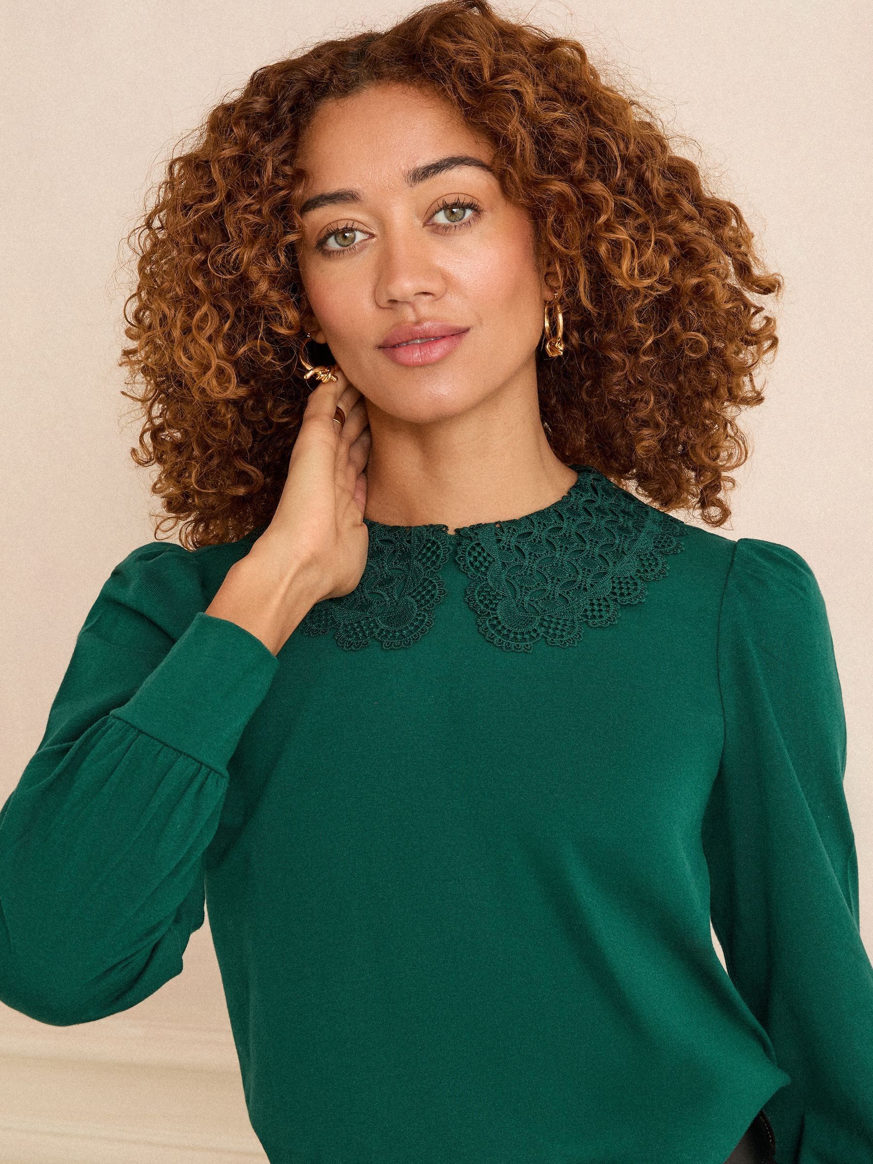 Blauwgroen - Love & Roses - Blouse
