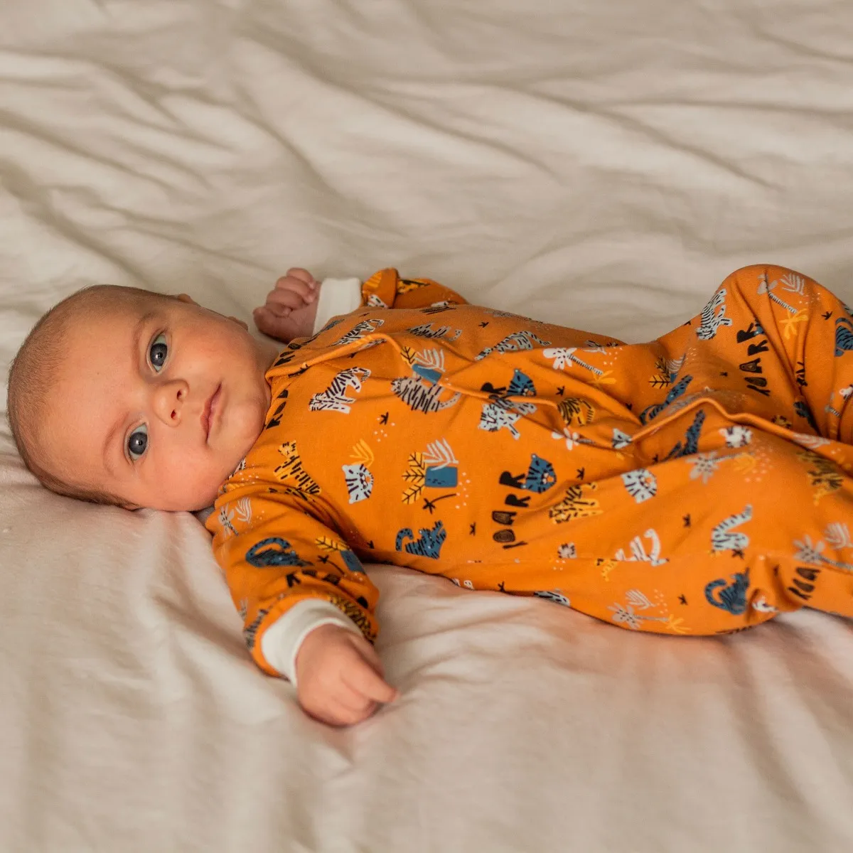Collé-Collé Pyjama Magnétique Tigres Prématuré - 12mois