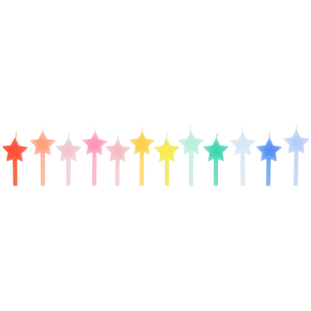 Meri meri feestkaarsjes sterretjes regenboog - 12st