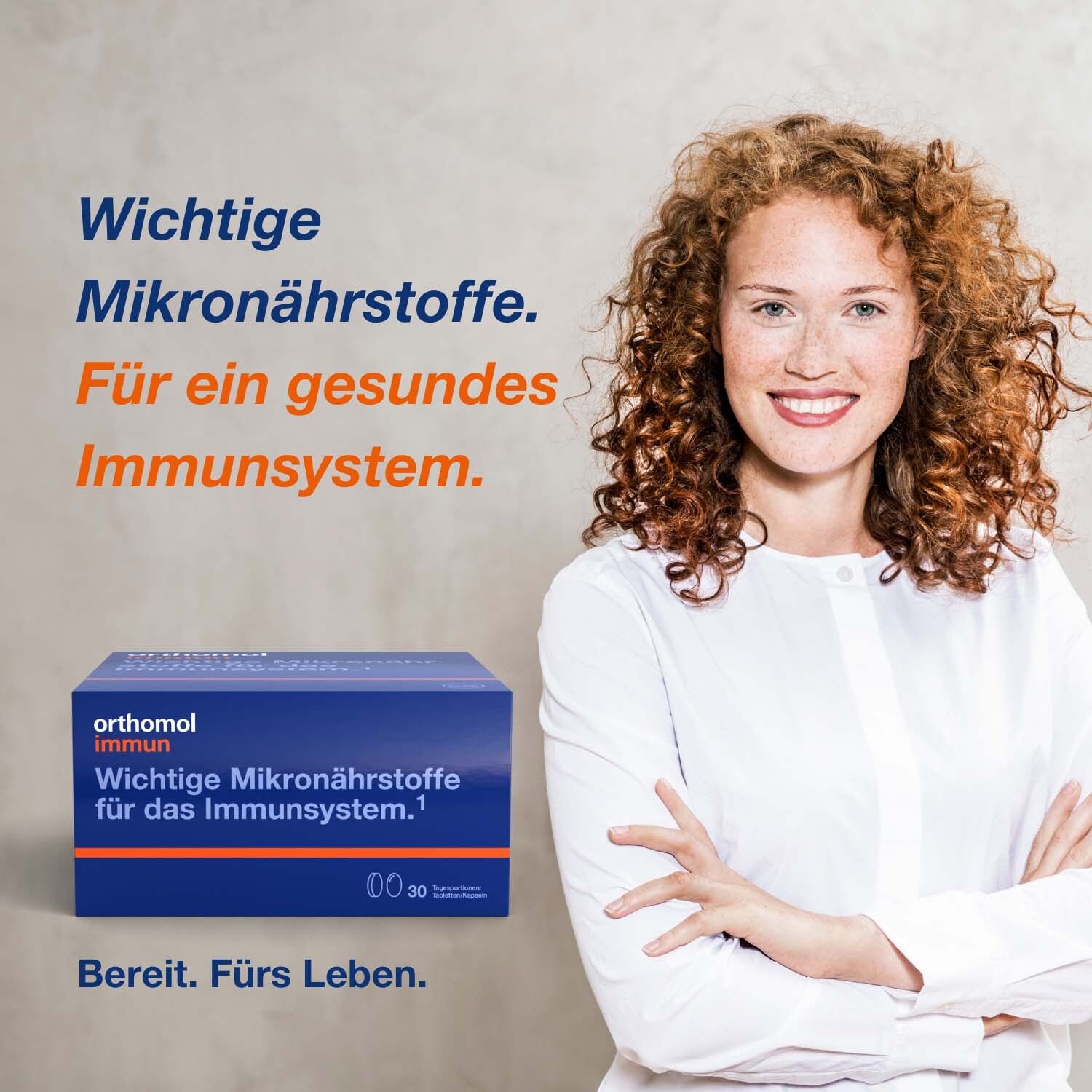 Orthomol Immun - Mikronährstoffe zur Unterstützung des Immunsystems - mit Vitamin C, Vitamin D und Zink - Tabletten/Kapseln