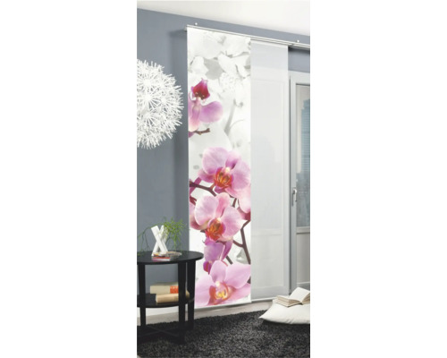 Schuifgordijn Blossom rosé 245x60 cm