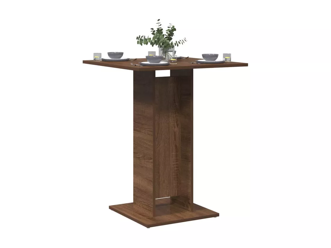 Table de bistro Chêne marron 60x60x75 cm Bois d'ingénierie