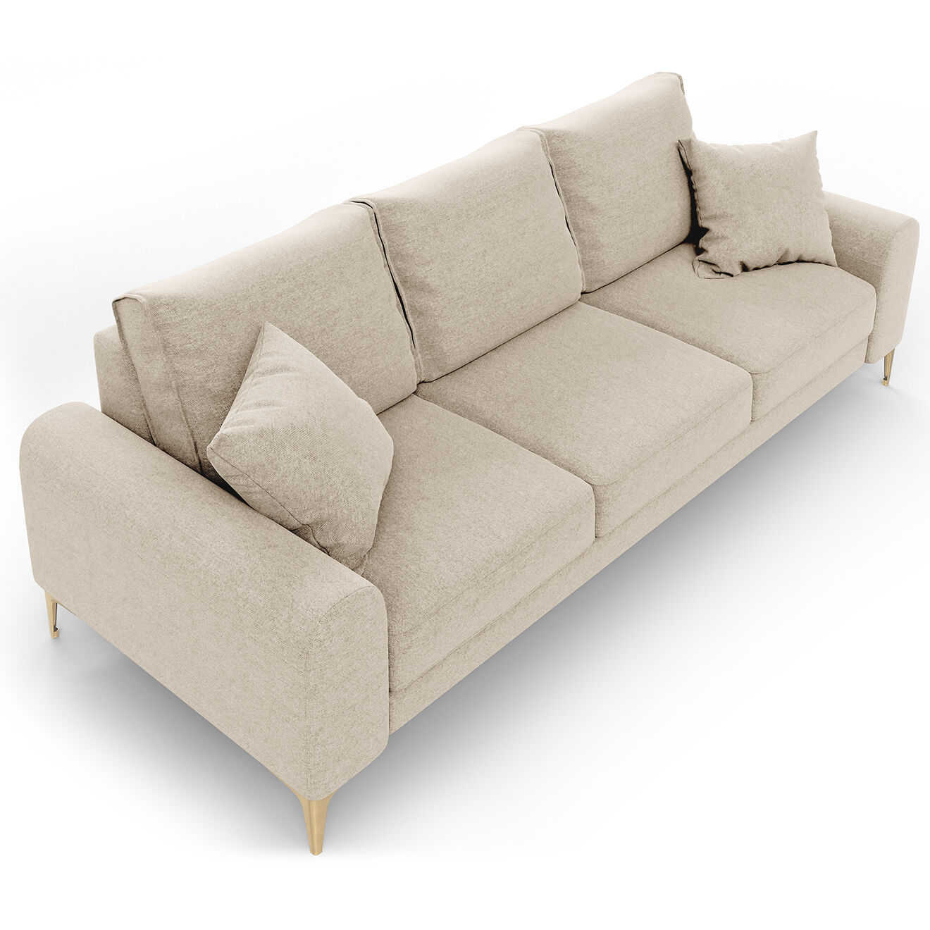 Mazzini Sofas Canapé 4 places Madara beige - 237x102x90 cm