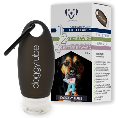 Doggyroller Doggytube mit Karabiner schwarz