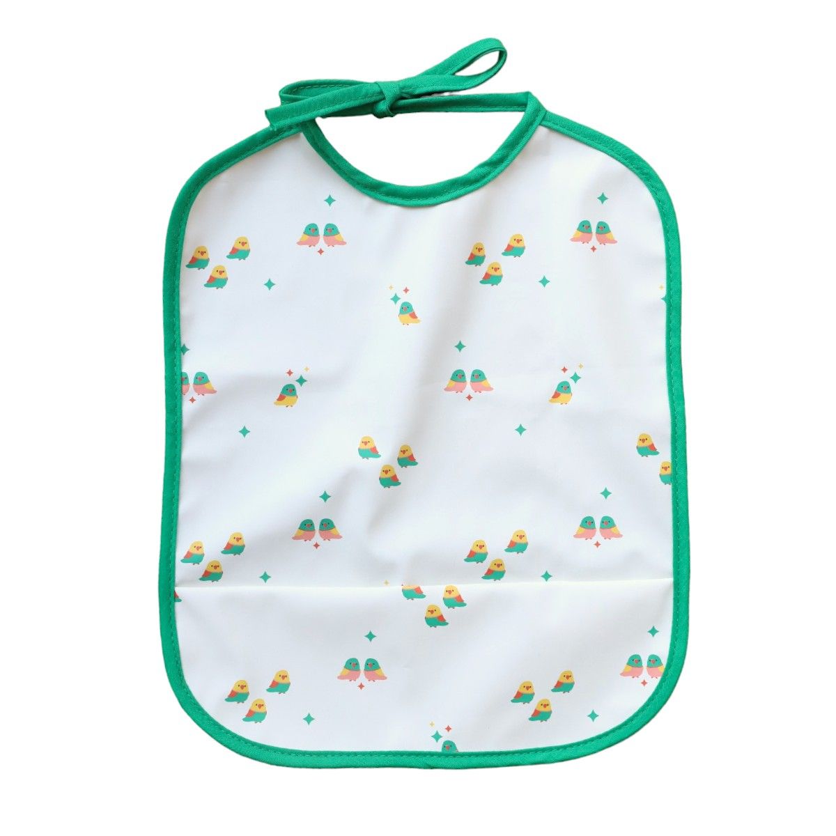 Bavoir imperméable oiseaux - Les Inséparables Petit toi