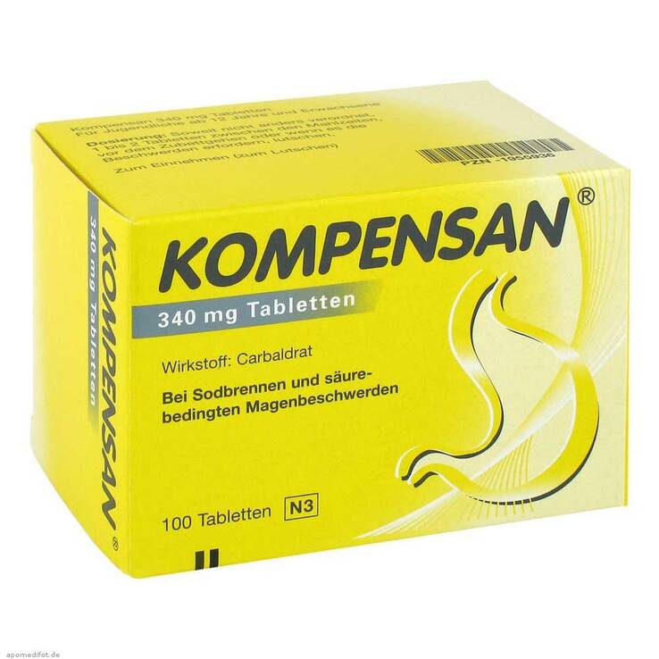 KOMPENSAN® 340mg Tabletten – Bei Sodbrennen , 100 St