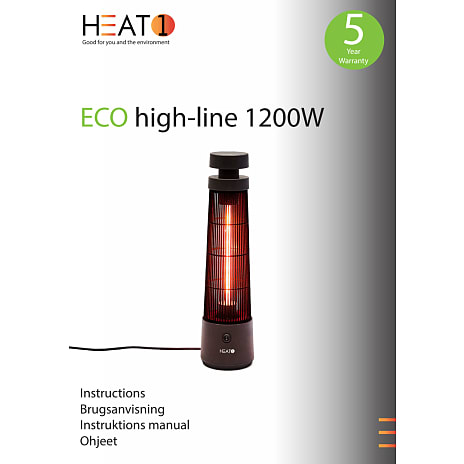 HEAT1 terrassevarmer underbord 1200w