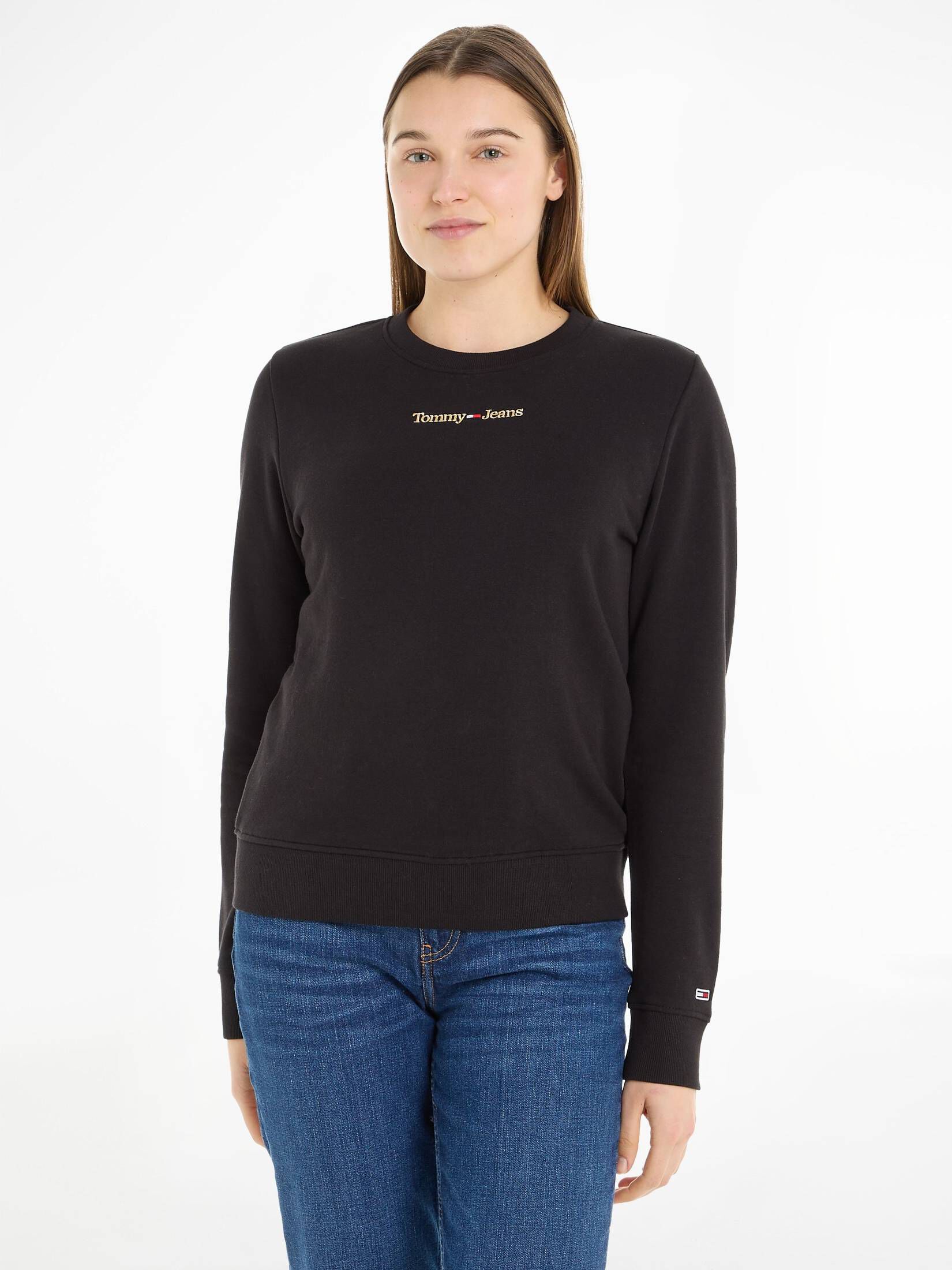 Tommy Jeans| Damen Sweatshirt TJW REG GOLD LINEAR CREW