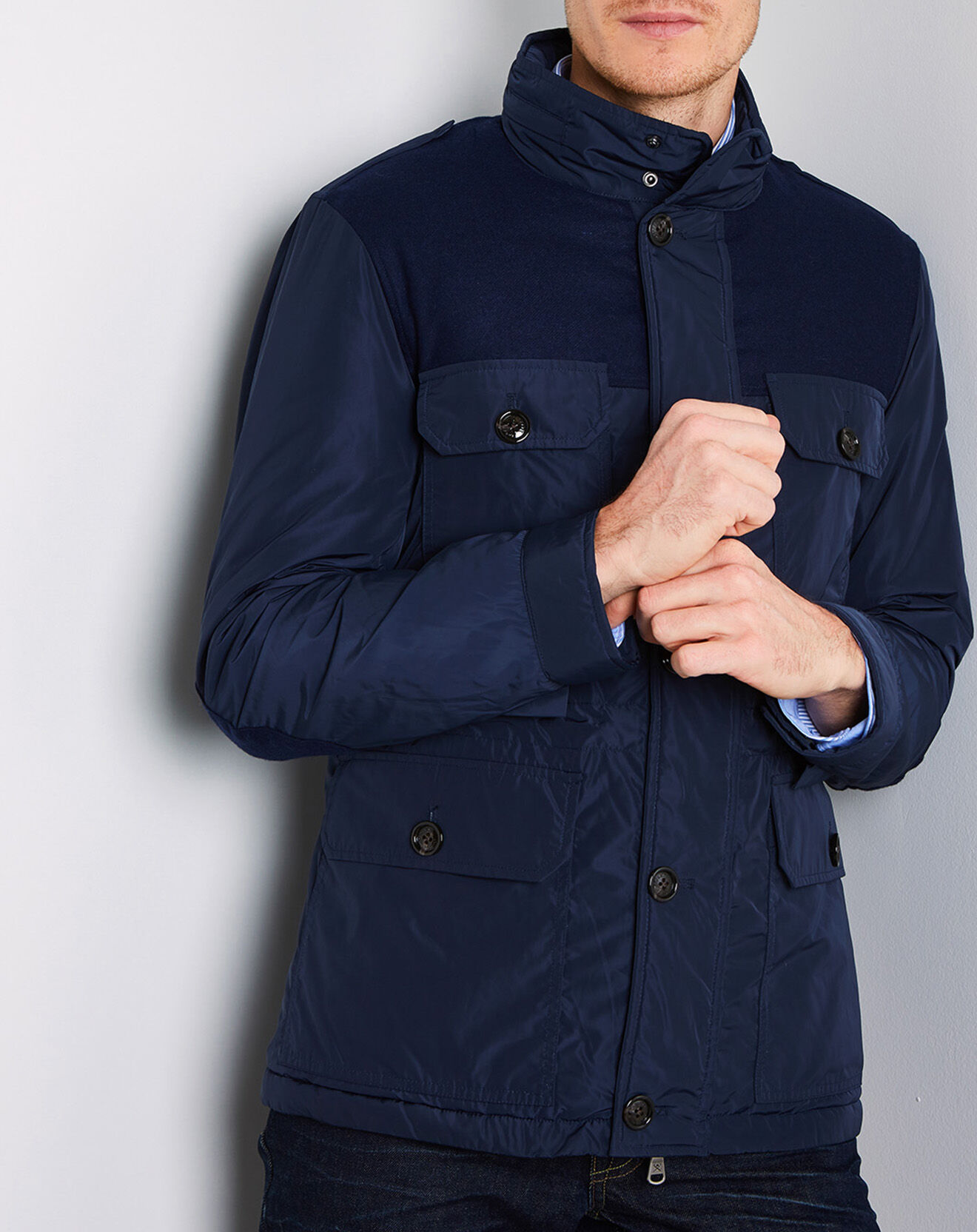 Hackett London Parka légère Arbourfield bleu marine