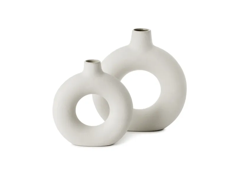 OlsenHome - Rund keramikvase - 2 stk