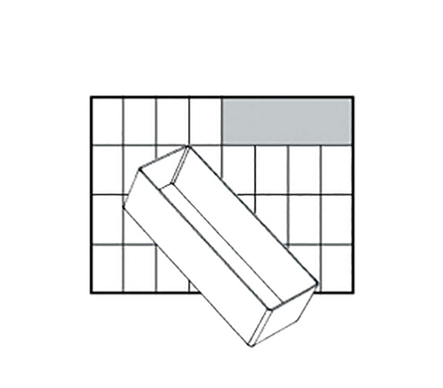 Raaco 114592 A8-2 Inzetbakje - 55 x 157 x 47mm